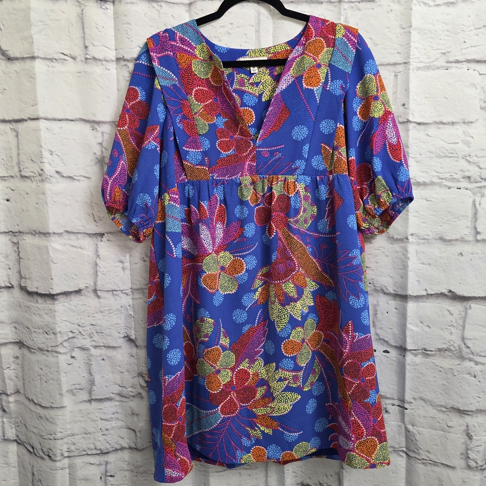 Avara Rita Floral Print Short Dress Size Medium